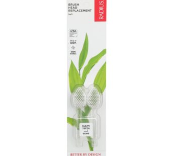 Radius – Intelligent Source Toothbrush Replacement Heads – Pack Of 2 (heads Only) – Soft – Case Of 6