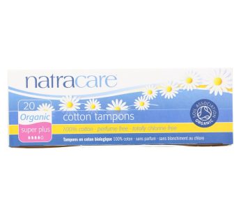 Natracare 100% Organic Cotton Tampons – Super Plus – 20 Pack