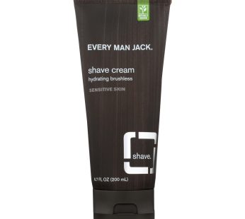 Every Man Jack Shave Cream – Sensitive Skin – Fragrance Free – 6.7 Oz