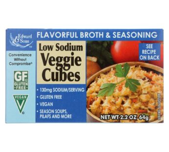Edwards And Sons Natural Bouillon Cubes – Veggie – Low Sodium – 2.2 Oz – Case Of 12