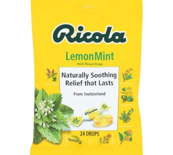Ricola Herb Throat Drops Lemon Mint – 24 Drops – Case Of 12