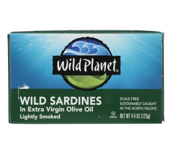 Wild Planet Wild Sardines In Extra Virgin Olive Oil – Case Of 12 – 4.375 Oz.
