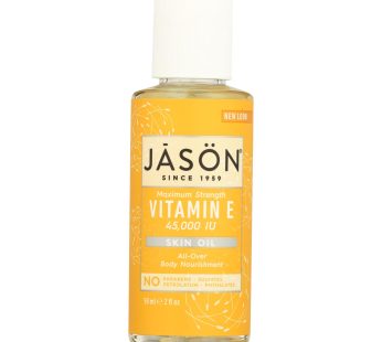 Jason Vitamin E Pure Natural Skin Oil Maximum Strength – 45000 Iu – 2 Fl Oz