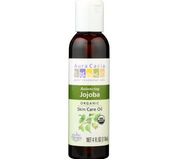 Aura Cacia – Organic Aromatherapy Jojoba Oil – 4 Fl Oz