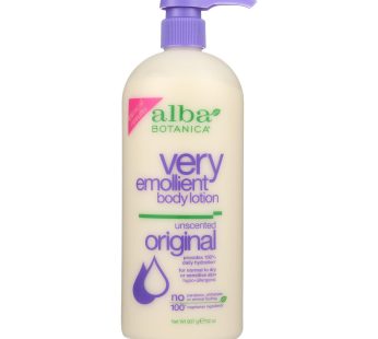 Alba Botanica – Very Emollient Body Lotion – Unscented – 32 Fl Oz