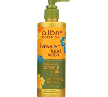 Alba Botanica – Hawaiian Facial Wash Coconut Milk – 8 Fl Oz