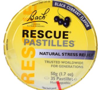 Bach Flower Remedies Rescue Pastilles Black Currant – 1.7 Oz – Case Of 12