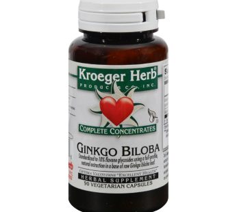 Kroeger Herb Ginkgo Biloba – 90 Vegetarian Capsules