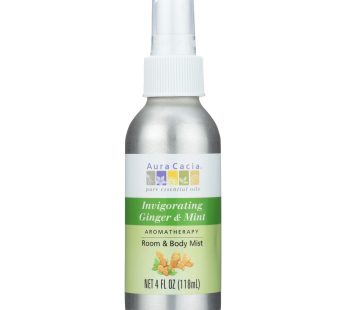 Aura Cacia – Aromatherapy Mist Ginger Mint – 4 Fl Oz