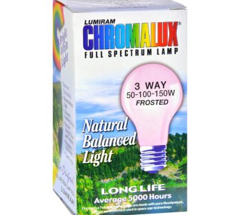 Chromalux Lumiram Full Spectrum 3 Way 50-100-150 Watts – Frosted – 1 Light Bulb