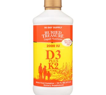 Buried Treasure – Liquid D3 With K2 – 16 Fl Oz