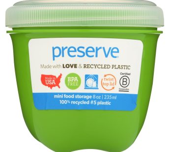 Preserve Mini Food Storage Container – Apple Green – Case Of 12 – 8 Oz