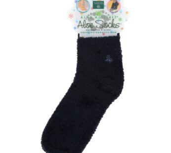 Earth Therapeutics Moisturizing Aloe Socks Black – 1 Pair