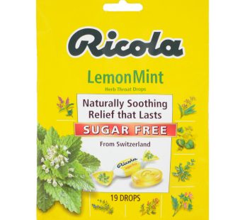 Ricola Sugar Free Drops – Lemon Mint – Case Of 12 – 19 Pack