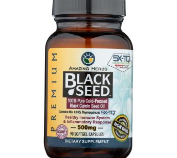 Amazing Herbs – Black Seed Black Cumin Seed Oil – 90 Softgels