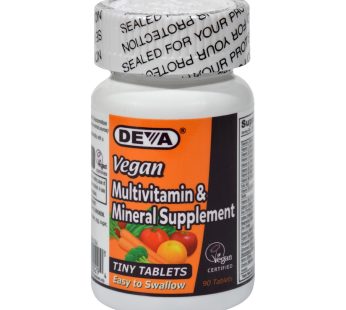 Deva Vegan Vitamins – Multivitamin And Mineral Supplement – 90 Tiny Tablets