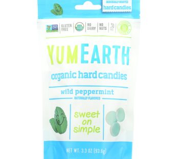 Yummy Earth Organic Candy Drops Wild Peppermint – 3.3 Oz – Case Of 6