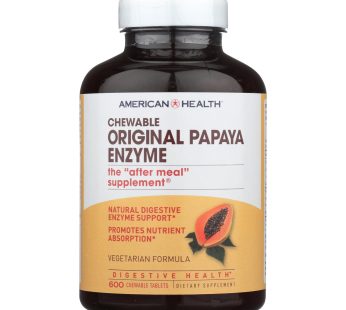 American Health – Original Papaya Enzyme Chewable – 600 Tablets