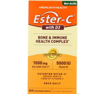 American Health – Ester-c With D3 Bone And Immune Health Complex – 60 Tablets