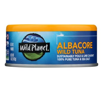 Wild Planet Albacore Tuna – Low Mercury – Case Of 12 – 5 Oz.