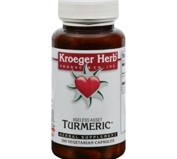 Kroeger Herb Turmeric – 100 Vegetarian Capsules