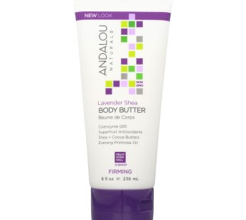 Andalou Naturals Firming Body Butter Lavender Shea – 8 Fl Oz