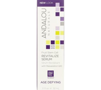 Andalou Naturals Age Defying Revitalize Serum Fruit Stem Cell – 1.1 Fl Oz