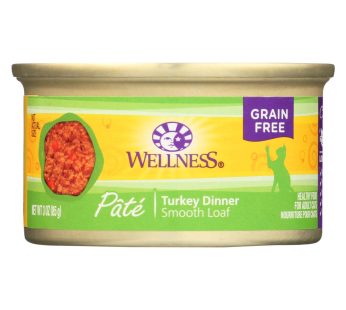 Wellness Pet Products Cat Food – Turkey Recipe – Case Of 24 – 3 Oz.