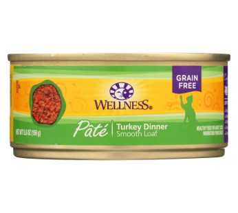 Wellness Pet Products Cat Food – Turkey Recipe – Case Of 24 – 5.5 Oz.