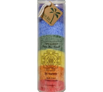 Aloha Bay – Unscented Chakra Jar Rainbow Sri Yantra 7 Color – 1 Candle