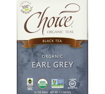 Choice Organic Teas – Earl Grey Tea – 16 Bags – Case Of 6