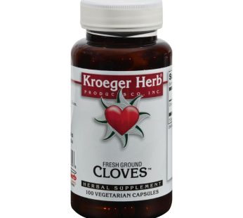 Kroeger Herb Fresh Ground Cloves – 450 Mg – 100 Vegetarian Capsules