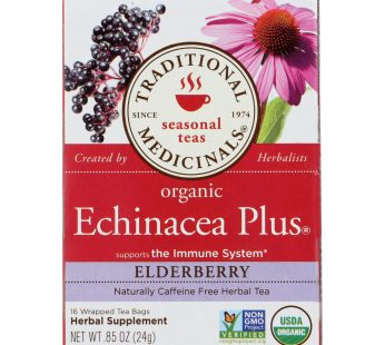 Traditional Medicinals Organic Echinacea Elder Tea -caffeine Free – Case Of 6 – 16 Bags