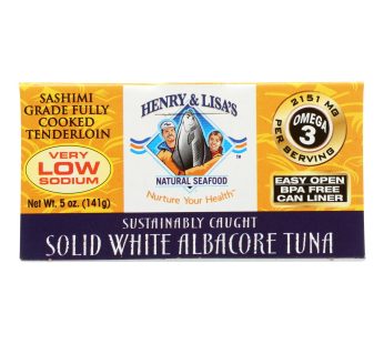 Henry And Lisa Natural Seafood Tuna – Solid White Albacore – No Salt Added – 5 Oz – Case Of 12