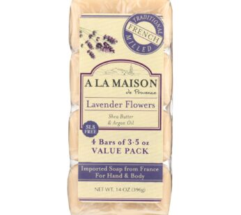 A La Maison – Bar Soap – Lavender Flowers – Value 4 Pack