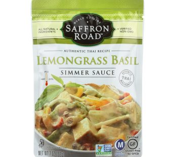 Saffron Road Simmer Sauce – Lemongrass Basil – Case Of 8 – 7 Fl Oz.