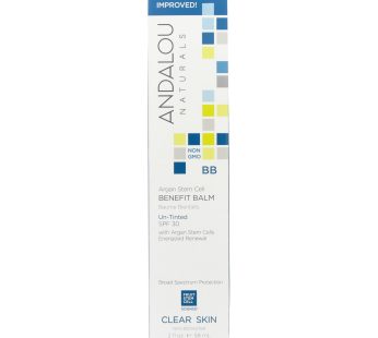 Andalou Naturals Clarifying Oil Control Beauty Balm Un-tinted With Spf30 – 2 Fl Oz