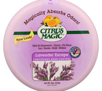 Citrus Magic Odor Absorber – Solid Lavender – Case Of 6 – 8 Oz