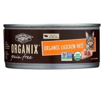 Castor And Pollux Organic Cat Food – Chicken Pate – Case Of 24 – 5.5 Oz.