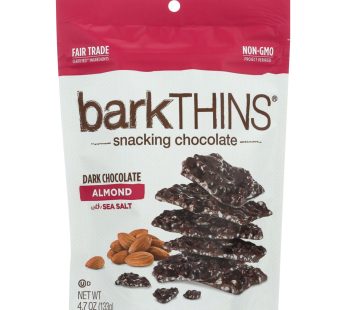 Bark Thins Bark Thins Dark Chocolate – Almond With Sea Salt – Case Of 12 – 4.7 Oz.