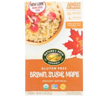 Nature’s Path Organic Hot Oatmeal – Brown Sugar Maple – Case Of 6 – 11.3 Oz.
