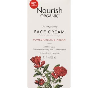 Nourish Facial Cream – Organic – Ultra-hydrating – Argan And Pomegranate – 1.7 Oz – 1 Each