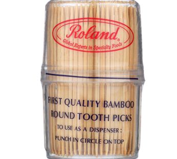 Roland Bamboo Toothpicks – Round – Case Of 12 – 300 Count