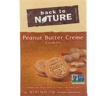 Back To Nature Creme Cookies – Peanut Butter – Case Of 6 – 9.6 Oz.