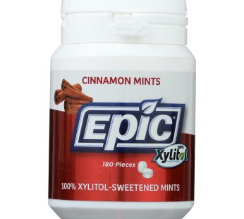 Epic Dental – Xylitol Mints – Cinnamon Xylitol Bottle – 180 Ct
