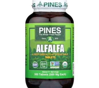 Pines International Alfalfa – Organic – Tablets – 500 Tablets