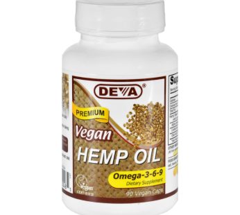 Deva Vegan Vitamins – Hemp Oil – Omega 3 6 9 – Vegan – 90 Vegan Capsules