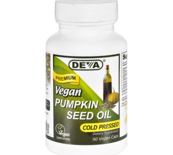Deva Vegan Vitamins – Pumpkin Seed Oil – Vegan – 90 Vegan Capsules