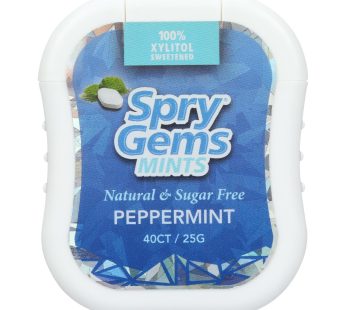 Spry Xylitol Gems – Peppermint – Case Of 6 – 40 Count