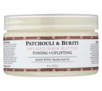 Nubian Heritage Shea Butter – 100 Percent Organic – Patchouli And Buriti – 4 Oz